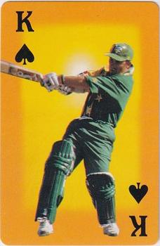 1995-96 Benson & Hedges World Series Playing Cards #K♠ Justin Langer Front