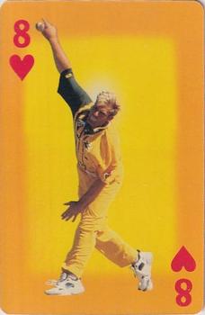 1995-96 Benson & Hedges World Series Playing Cards #8♥ Shane Warne Front