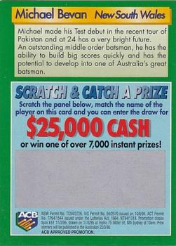 1995 Buttercup Sensational Summer of Cricket #NNO Michael Bevan Back