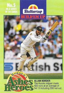 1993-94 Buttercup Border's Ashes Heroes #5 Allan Border Front