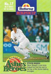 1993-94 Buttercup Border's Ashes Heroes #17 Steven Waugh Front