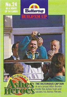 1993-94 Buttercup Border's Ashes Heroes #24 Allan Border Front