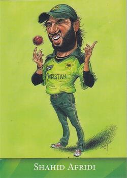 2013 Cow Corner Cricket Character Cards #02 Shahid Afridi Front