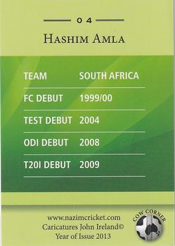 2013 Cow Corner Cricket Character Cards #04 Hashim Amla Back