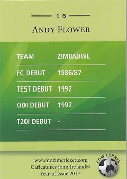 2013 Cow Corner Cricket Character Cards #16 Andy Flower Back