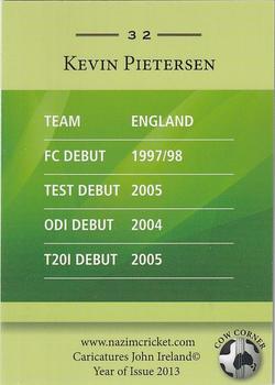 2013 Cow Corner Cricket Character Cards #32 Kevin Pietersen Back