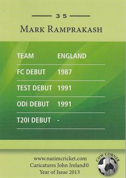 2013 Cow Corner Cricket Character Cards #35 Mark Ramprakash Back