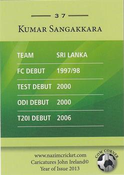 2013 Cow Corner Cricket Character Cards #37 Kumar Sangakkara Back