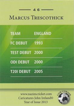 2013 Cow Corner Cricket Character Cards #46 Marcus Trescothick Back