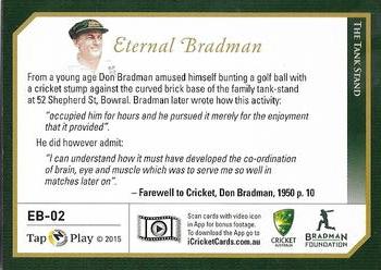 2017 Tap 'N' Play Eternal Bradman Box Set #EB-02 Sir Donald Bradman Back
