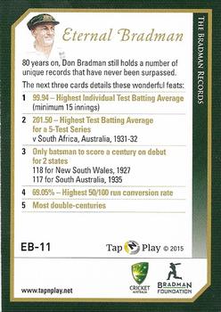 2017 Tap 'N' Play Eternal Bradman Box Set #EB-11 Sir Donald Bradman Back