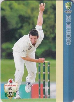2010-11 Cricket Australia Ashes Mini Bat Player Card Collection #5 Ben Hilfenhaus Front