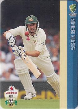2010-11 Cricket Australia Ashes Mini Bat Player Card Collection #6 Michael Hussey Front