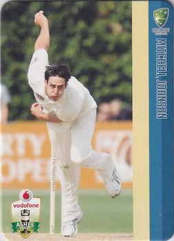 2010-11 Cricket Australia Ashes Mini Bat Player Card Collection #7 Mitchell Johnson Front