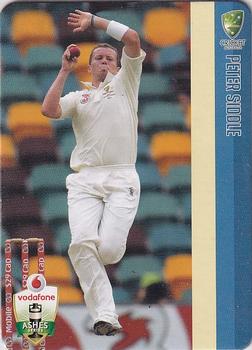 2010-11 Cricket Australia Ashes Mini Bat Player Card Collection #11 Peter Siddle Front