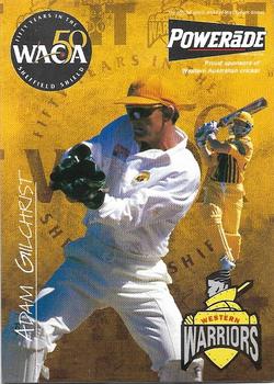 1997-98 Town & Country Bank Western Warriors; 50 Years of Sheffield Shield Cricket #NNO Adam Gilchrist Front