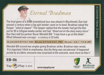 2017 Tap 'N' Play Eternal Bradman Box Set - Gold Foil #EB-06 Sir Donald Bradman Back