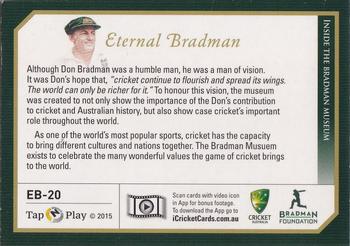 2017 Tap 'N' Play Eternal Bradman Box Set - Gold Foil #EB-20 Bradman Museum Back