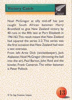1995 The Topp Promotions Co. Centenary of New Zealand Cricket #13 Noel McGregor Back