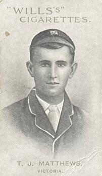 1911-12 Wills's Australian and English Cricketers #12 Jimmy Matthews Front