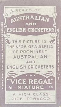 1911-12 Wills's Australian and English Cricketers #38 Arthur Fielder Back