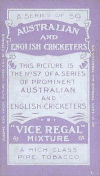1911-12 Wills's Australian and English Cricketers #57 Septimus Kinneir Back