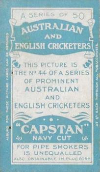 1911-12 Wills's Australian and English Cricketers #44 Pelham Warner Back