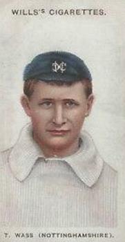 1908 WILLS's Cigarettes; Cricketers #18 Thomas Wass Front