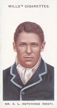 1908 WILLS's Cigarettes; Cricketers #23 Ken Hutchings Front