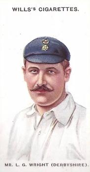 1908 WILLS's Cigarettes; Cricketers #26 Levi Wright Front