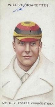 1908 WILLS's Cigarettes; Cricketers #47 Harry Foster Front
