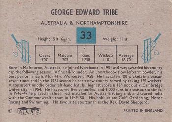 1959 A&BC Cricket #33 George Tribe Back