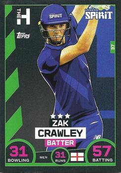 2021 Topps Cricket Attax The Hundred #37 Zak Crawley Front