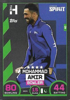 2021 Topps Cricket Attax The Hundred #40 Mohammad Amir Front