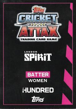 2021 Topps Cricket Attax The Hundred #51 Tammy Beaumont Back