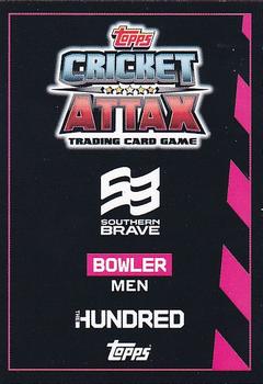 2021 Topps Cricket Attax The Hundred #149 Danny Briggs Back