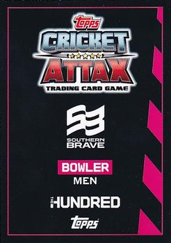 2021 Topps Cricket Attax The Hundred #153 Tymal Mills Back
