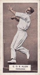 1934 Carreras A Series Of 50 Cricketers #9 George Allen Front
