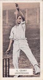 1934 Carreras A Series Of 50 Cricketers #34 George Geary Front