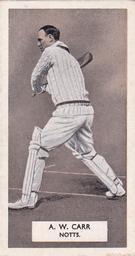 1934 Carreras A Series Of 50 Cricketers #43 Arthur Carr Front