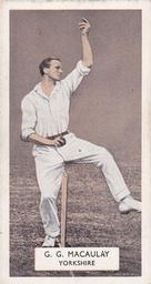 1934 Carreras A Series Of 50 Cricketers #44 George Macaulay Front