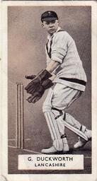 1934 Carreras A Series Of 50 Cricketers #50 George Duckworth Front