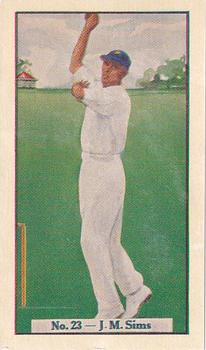 1938 Allen's Test Cricketers #23 Jim Sims Front