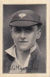 1926 Amalgamated Press Famous Test Match Cricketers #22 George Macaulay Front