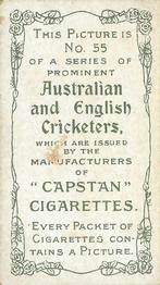 1907 Wills's Capstan Cigarettes Prominent Australian and English Cricketers #55 Ernie Hayes Back