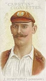 1907 Wills's Capstan Cigarettes Prominent Australian and English Cricketers #73 Joe Humphries Front