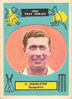1961 A&BC Cricket 1961 Test Series (Standard Border) #10 Derek Shackleton Front