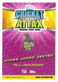 2015-16 Topps Cricket Attax IPL #54 Andre Russell Back