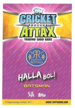 2015-16 Topps Cricket Attax IPL #77 Ajinkya Rahane Back
