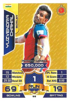 2015-16 Topps Cricket Attax IPL #96 Yuzvendra Chahal Front